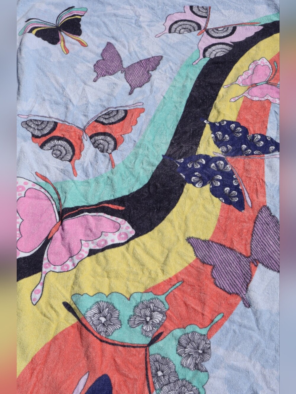 Vera Bradley Retired Butterfly By Pattern Oversized Beach Dorm Towel